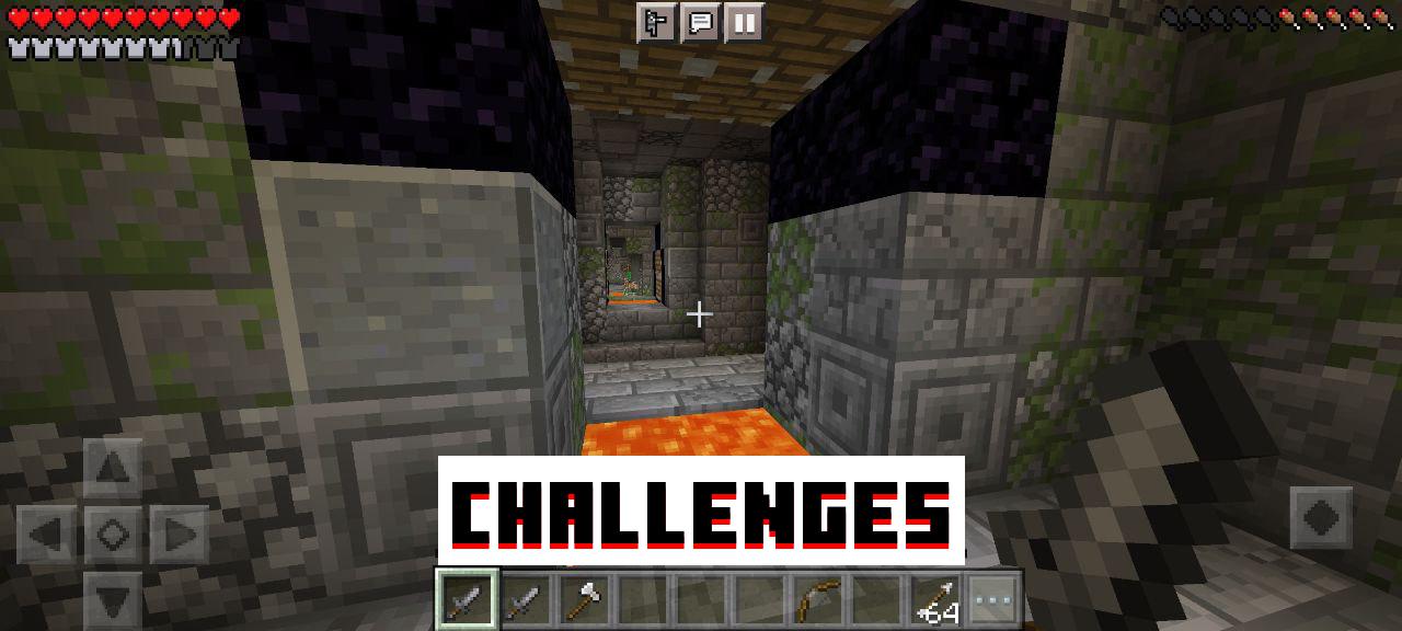 Challenges in Treasure Map for Minecraft PE