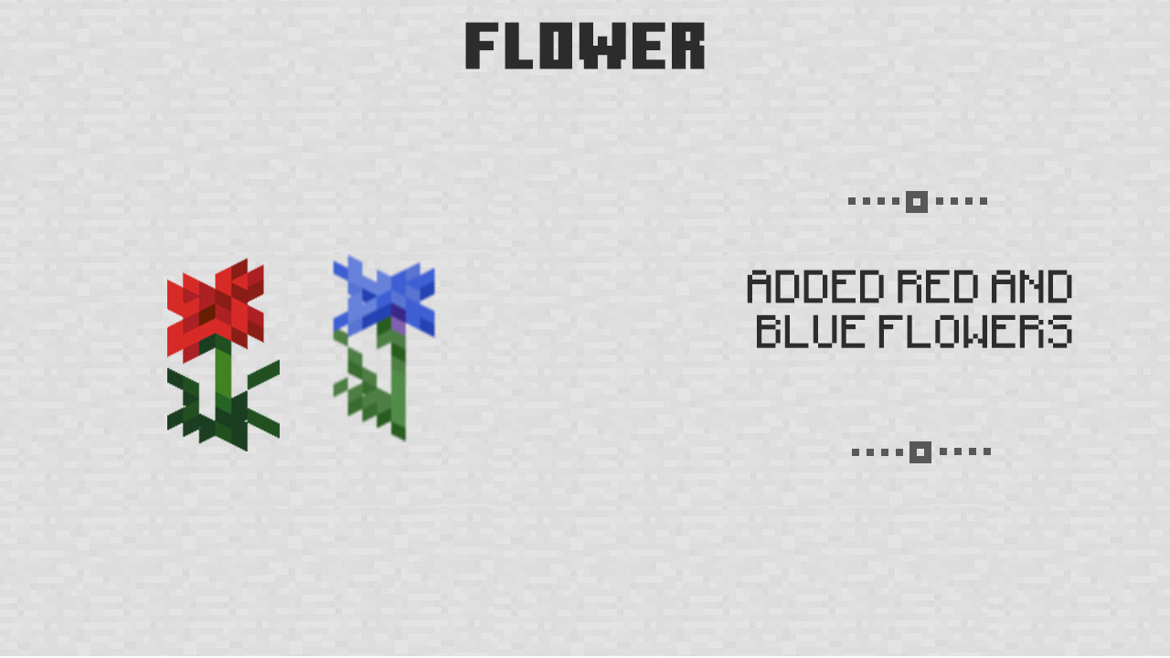 Flowers in Minecraft PE 0.1.0