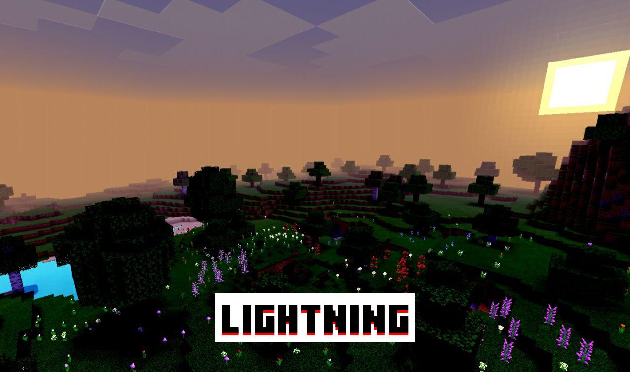 Lightning from Olesik Shaders for Minecraft PE