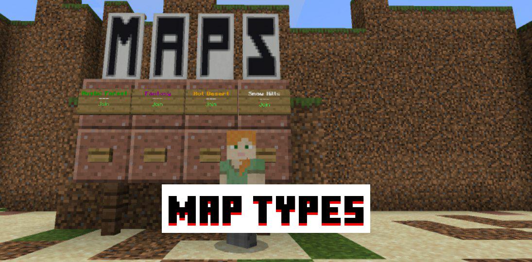 Map Types from Hunger Game Map for Minecraft PE