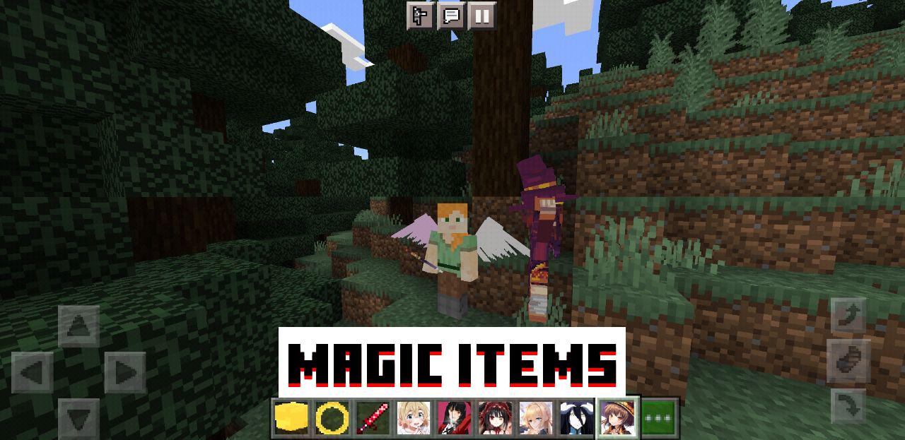 Magic Items from Waifus Mod for Minecraft PE 